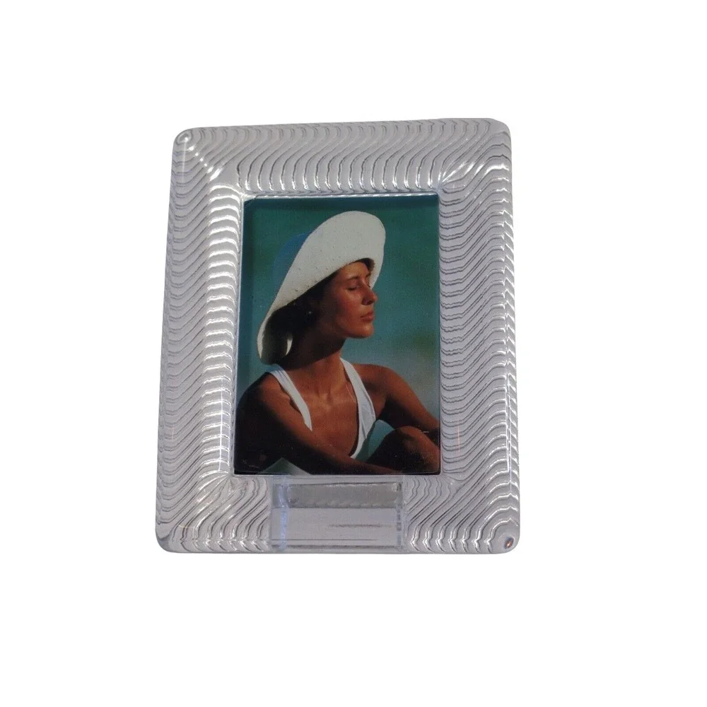 Vintage Crystal Transparent Clear Picture Frame‎ Self Stand